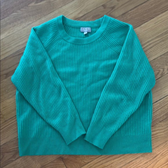Jcrew Green Ribbed Women's Sweater - Picture 1 of 3
